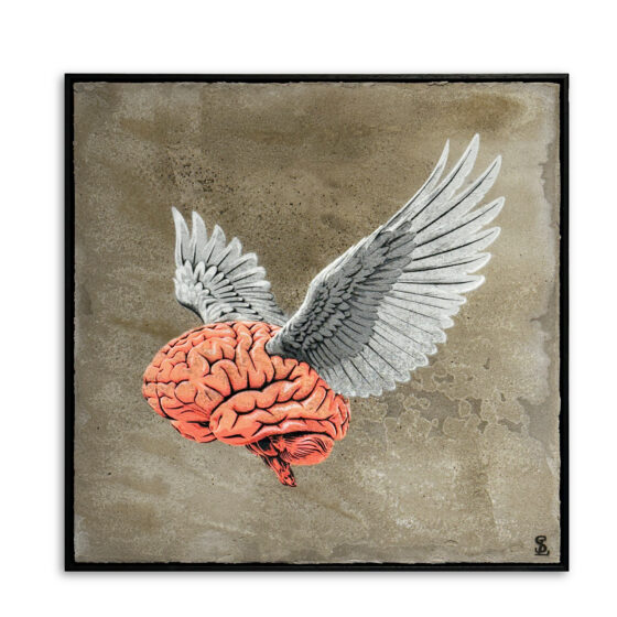 beyond rationality // Nr.1/max.5 // Stencil on concrete // 70cm b x 70cm h // 2/2026 // WVZ. Nr. 207